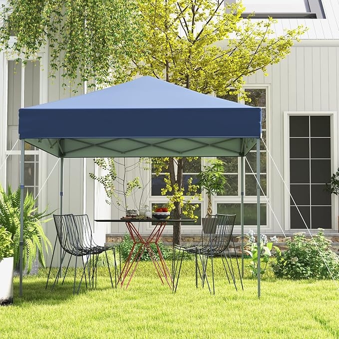6.6 x 6.6 Ft Pop Up Canopy, 1 Person Instant Setup Canopy Tent with Push Center Lock, 8 Stakes, 4 Ropes & Carrying Bag, Portable Easy Up Gazebo Shelter for Outdoor Camp, Beach, Patio & Party - Image 8