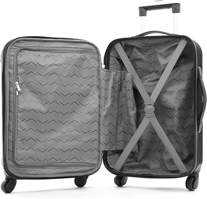 Travelers Club Midtown Hardside 4-Piece Luggage Travel Set, Black - Image 4