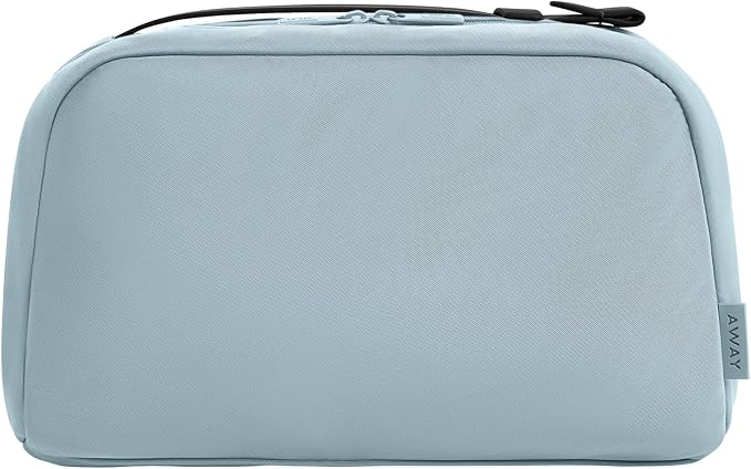 Away Amazon Exclusive Large Toiletry Bag - Water-Repellent Travel Toiletry Bag with Clamshell Opening, Interior Compartments, Exterior Zip Pocket - Sky Blue by Unknown