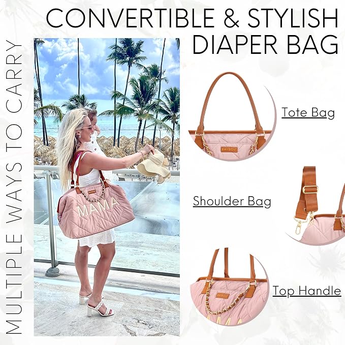Mama Hospital Diaper Bag Tote for Labor and Delivery Essentials Mommy Bag for Baby and Travel Large - Image 7