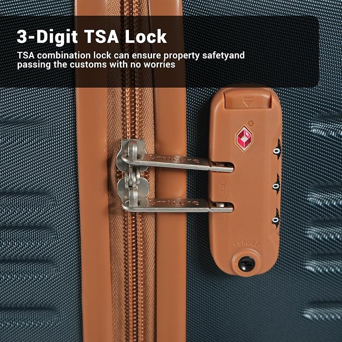 4-Piece Luggage Sets 16“20“24”28“,Suitcases with Double Spinner Wheels and TSA Lock,Hardcase 6 set Luggage with Underseat Duffel Bag - Image 7