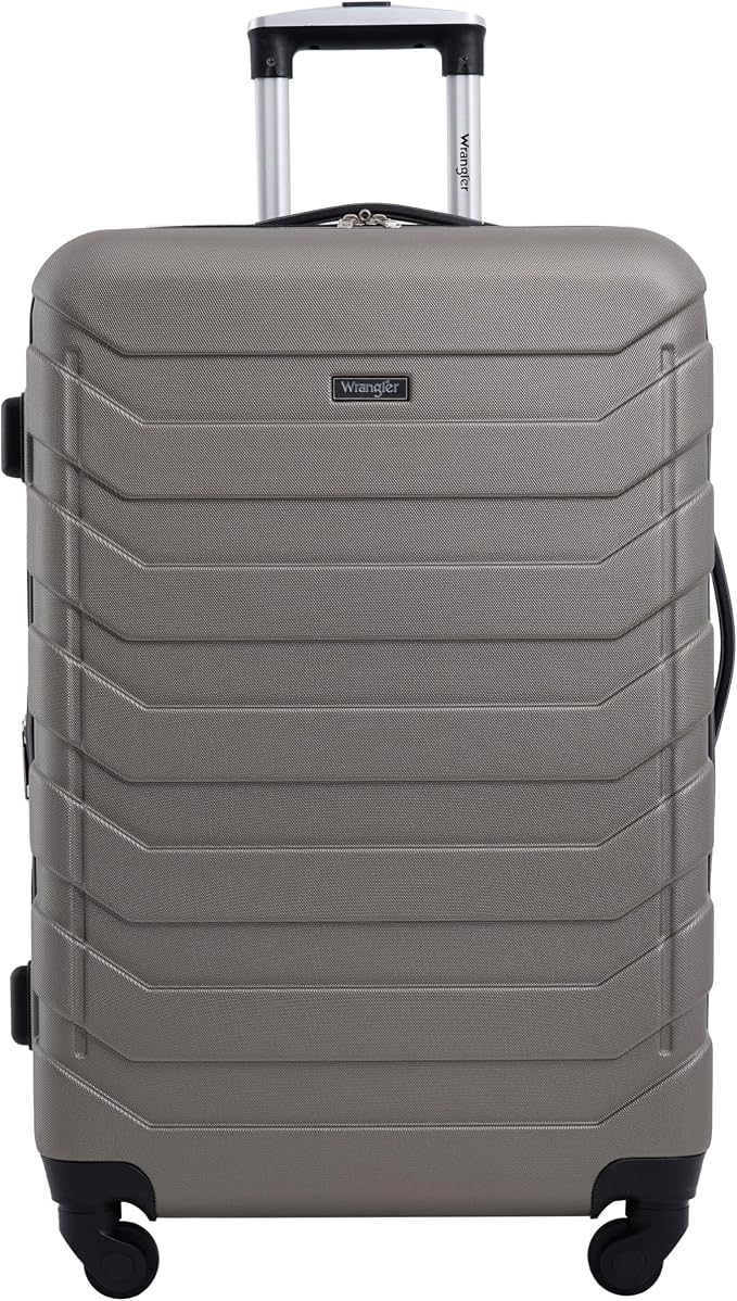 Wrangler 4 Piece Miami Luggage and Packing Cubes Set, Desert Taupe - Image 2