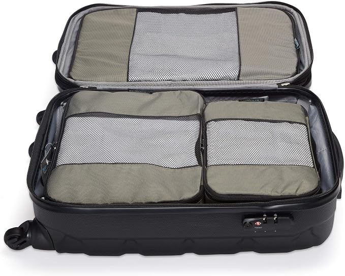 Travel Wise Packing Cubes for Travel - 5 Piece Set with Pattern Design, Lightweight Ripstop Nylon Luggage Organizers with Mesh Panel, Small Medium Large Sizes - Image 5
