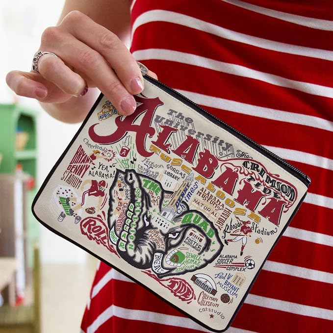 Catstudio Collegiate Zipper Pouch, University of Alabama Travel Toiletry Bag, Ideal Gift for Alumni, Makeup Bag, or Travel Purse - Image 3