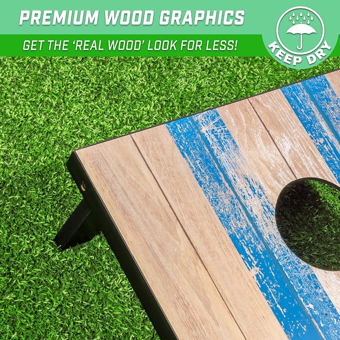 GoSports Portable Cornhole Sets, 8 Styles – Choose 4 x 2 ft or 3 x 2 ft - Boards Include 8 Bean Bags, Travel Case, and Game Rules - Image 3