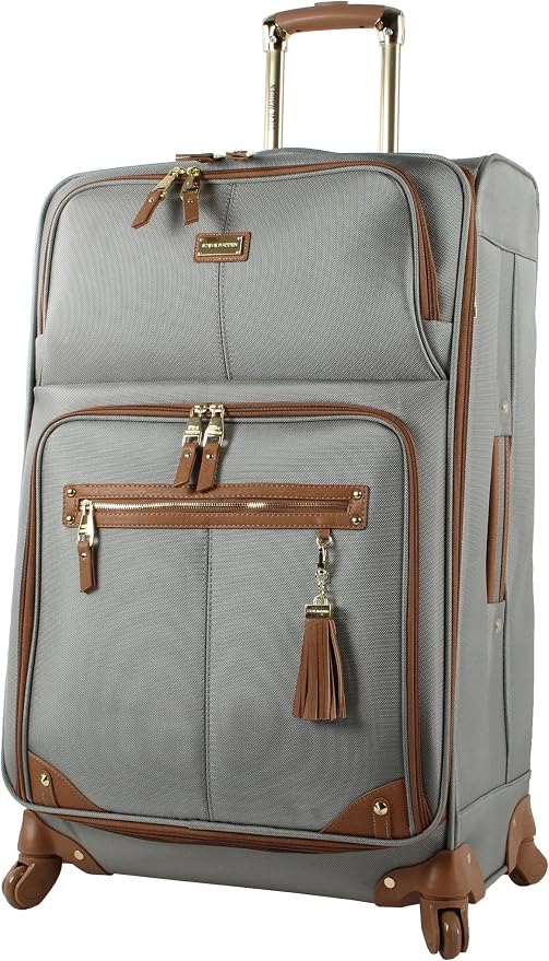 Steve Madden Designer Luggage Collection - 3 Piece Softside Expandable Lightweight Spinner Suitcase Set - Travel Set Includes an Under Seat Bag, 20-Inch Carry on and 28-Inch Checked Suitcase, Harlo - Image 2