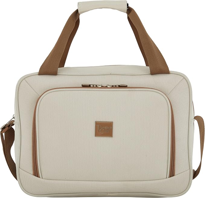 Travelers Club Midtown Hardside 4-Piece Luggage Travel Set, Vanilla - Image 6