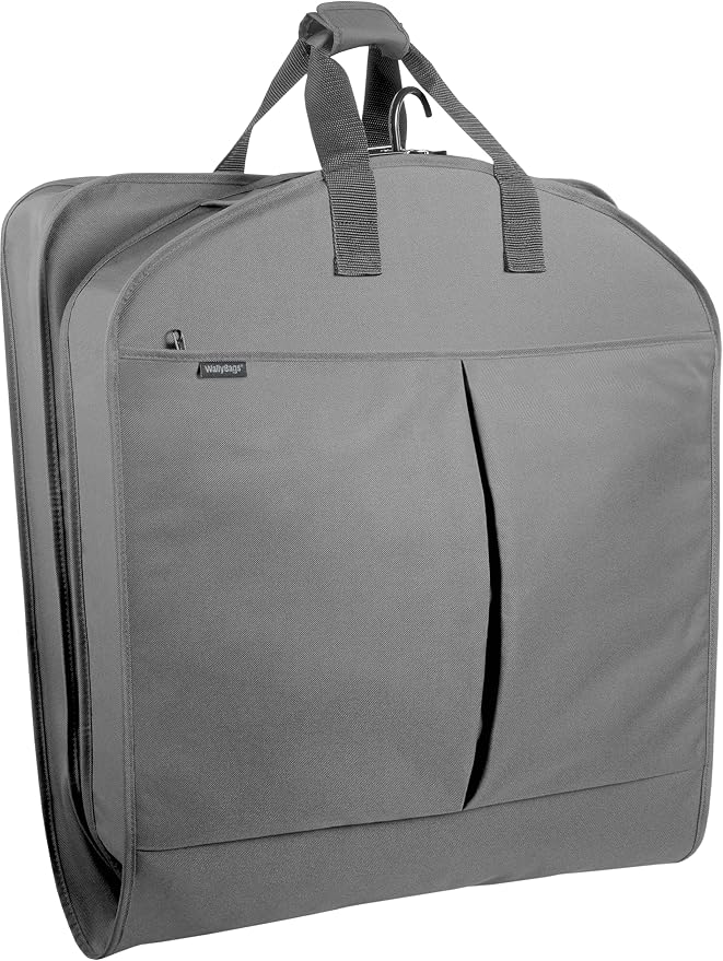 WallyBags 40” Deluxe Travel Carry-On Garment Bag with Two Pockets by WallyBags
