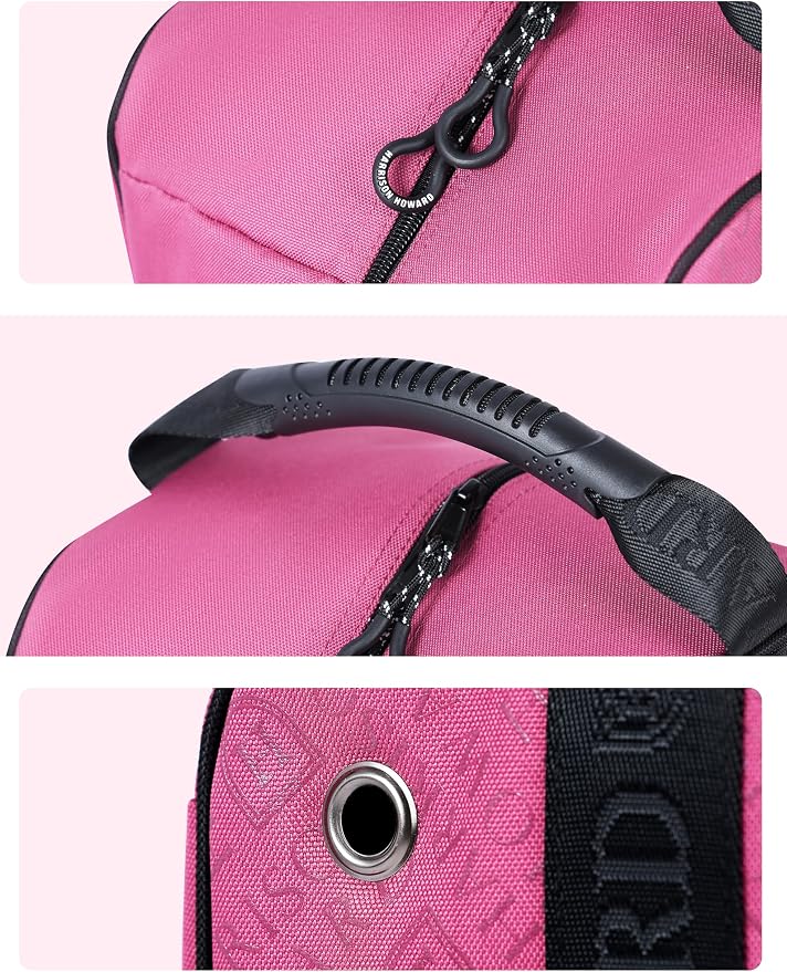 Harrison Howard Tall Boot Bag Equestrian Boot Travel Bag for Storing Helmet, Horse Whip Accessories Boot Storage Bag Pink - Image 3
