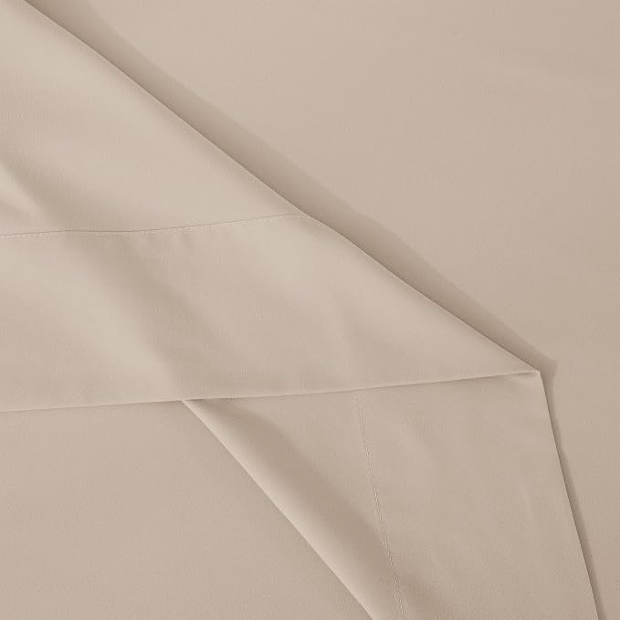 Mocassi 4-Piece Extra Deep Pocket 16-24 Inch Air Mattress Bed Sheet Set- 4PC Sheet Set with Smart Pockets Ideal for Air Beds, RVs, Camping and Guest Rooms Premium Hotel Quality, King, Cream - Image 8