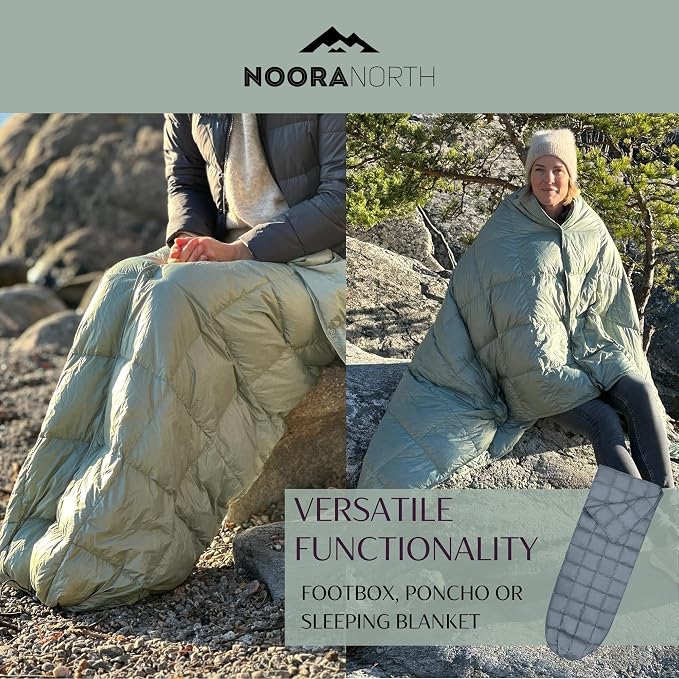 Down Camping Blanket with Footbox – Lightweight, Packable, Water Resistant Backpacking Quilt & Warm Puffy Compact Outdoor Throw – 52x77 with Stuff Sack for Stadium, Hiking & Travel - Image 5