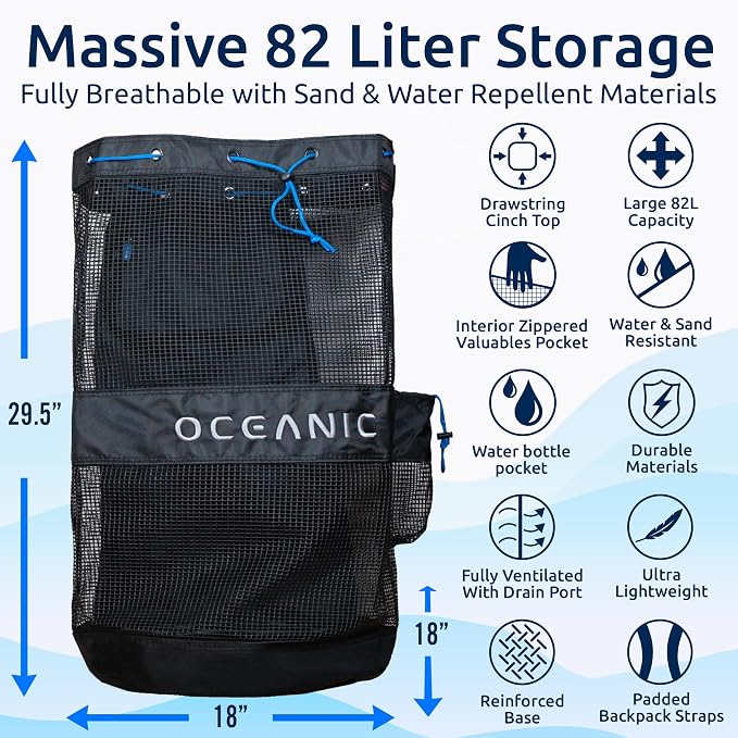 Oceanic Mesh Backpack Gear Bag - Image 2
