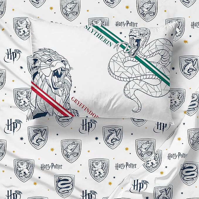 Harry Potter Twin Comforter Set 5 Piece Kids Bedding, Gray | Hogwarts, Bed in a Bag, Comforter Sheets Sham Pillowcase, Official Brand, Soft Microfiber, Machine Washable, Kids Gift - Image 5