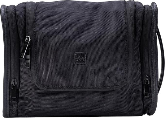 The Dopp’r Ganger, Hanging Toiletry Bag with Multi Compartment Storage Large Travel Grooming Organizer with Hook Made from Sturdy Ballistic Nylon HNG-833-BLK Black by MerzonTravel