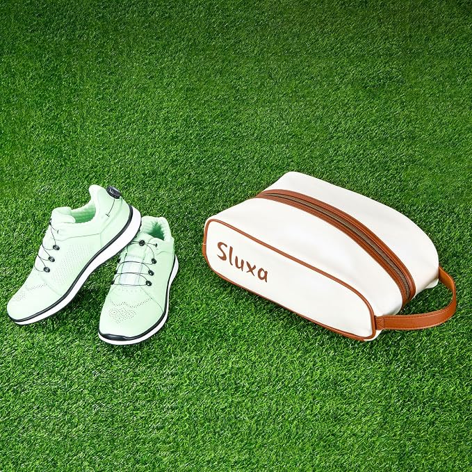 Classic golf shoe bag, Waterproof golf shoe bag for women men, Lightful Green travel shoe bag shoe storage bag. (Brown) - Image 3