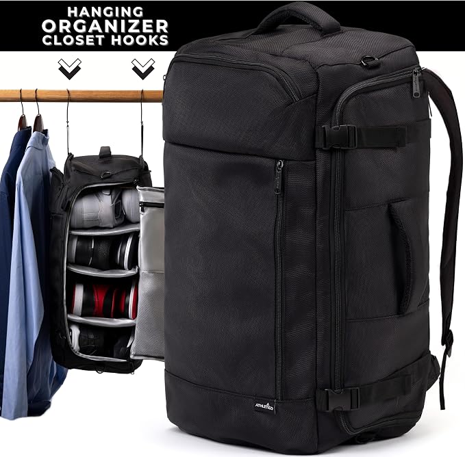 Athletico SneakerBox - Premium Sneaker Travel Duffel Bag/Backpack - For Shoes, Clothes, and Gym (Black) - Image 2