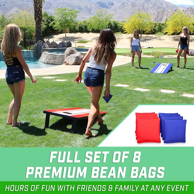 GoSports Portable Cornhole Sets, 8 Styles – Choose 4 x 2 ft or 3 x 2 ft - Boards Include 8 Bean Bags, Travel Case, and Game Rules - Image 4