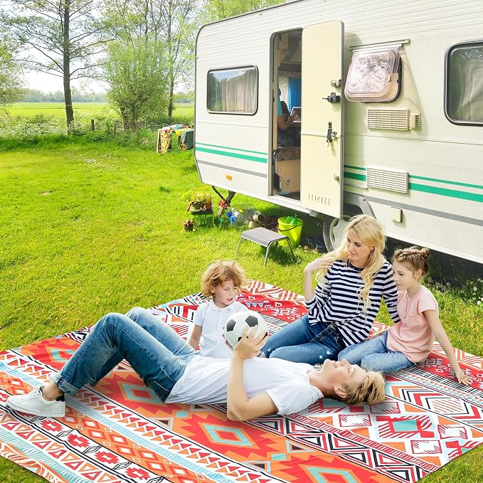 HIHOHO Beach Blanket Waterproof Sandproof Extra Large Beach Mat 79" X 83"/120"x108"for 1-8 Adults Quick Drying Durable Outdoor Picnic Mat for Beach Travel Camping Hiking - Image 6