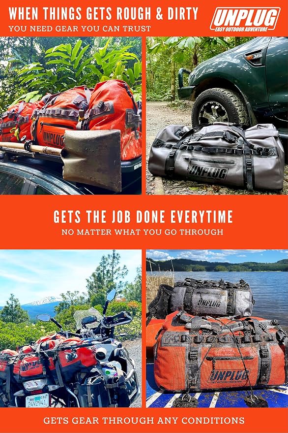 UNPLUG Ultimate Adventure 1680D Waterproof Duffel Bag | 155L Large Travel Bag for Camping & Outdoor Use |155L BLACKOPS - Image 7
