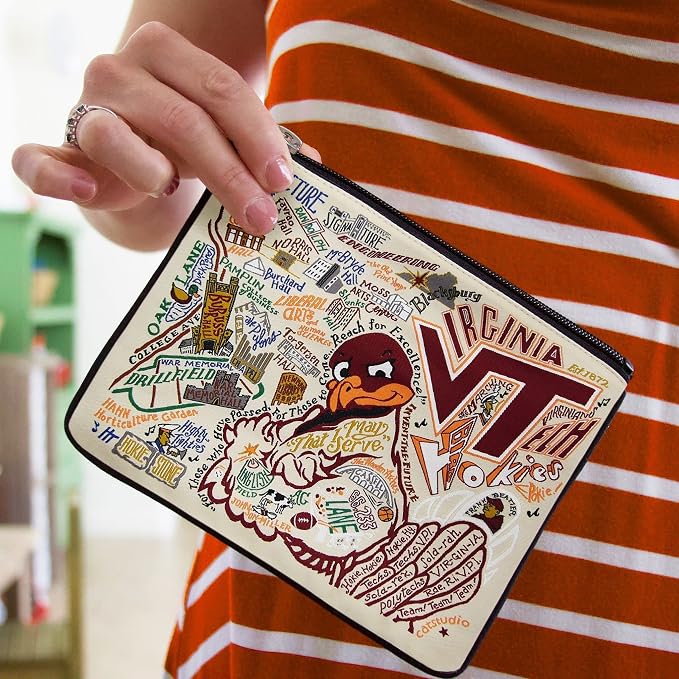 catstudio Virginia Tech Collegiate Zipper Pouch Purse | Holds Your Phone, Coins, Makeup & Tech Tools - Image 3