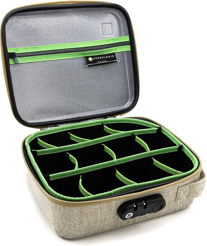 STASHLOGIX SMELL CONTROL BAG with Combination Lock Smell Free Storage Bag: The Silverton by STASHLOGIX