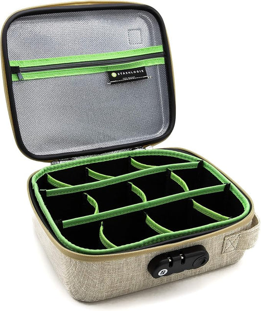 STASHLOGIX SMELL CONTROL BAG with Combination Lock Smell Free Storage Bag: The Silverton by STASHLOGIX