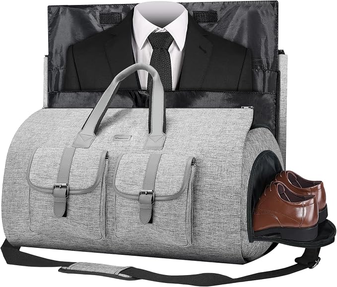UNIQUEBELLA Convertible Garment Bag for Travel Carry on Garment Duffel Suit Bag with Shoe Compartment Weekend Flight Bag for Men by UNIQUEBELLA