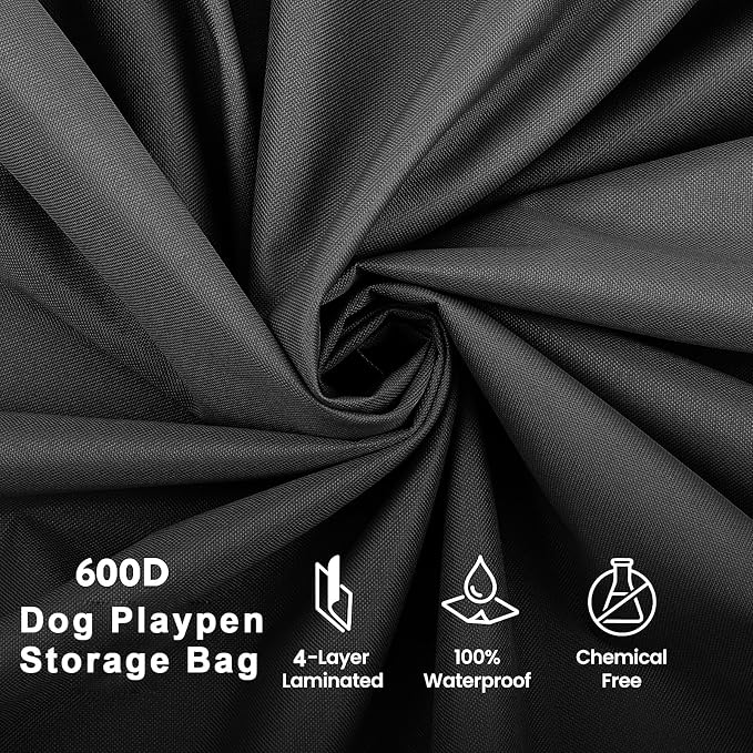 30" Dog Playpen Storage Bag, Suitable for Foldable Exercise Pet Playpens, Dog Fence Travel Bag with Handles for Camping and RV Trip, Waterproof Oxford Fabric - Image 3