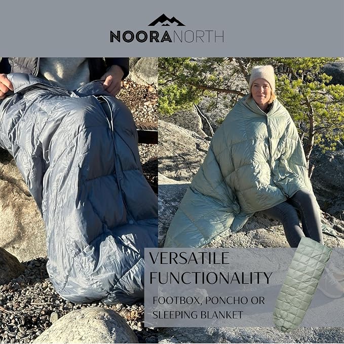 Down Camping Blanket with Footbox – Lightweight, Packable, Water Resistant Backpacking Quilt & Warm Puffy Compact Outdoor Throw – 52x77 with Stuff Sack for Stadium, Hiking & Travel - Image 5