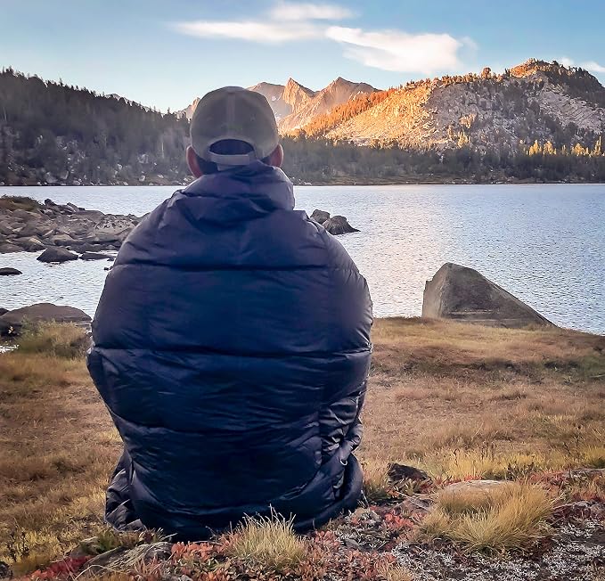 Get Out Gear Down Camping Blanket - Puffy, Packable, Lightweight and Warm | Ideal for Outdoors, Travel, Stadium, Festivals, Beach, Hammock | 650 Fill Power Water-Resistant Backpacking Quilt - Image 3