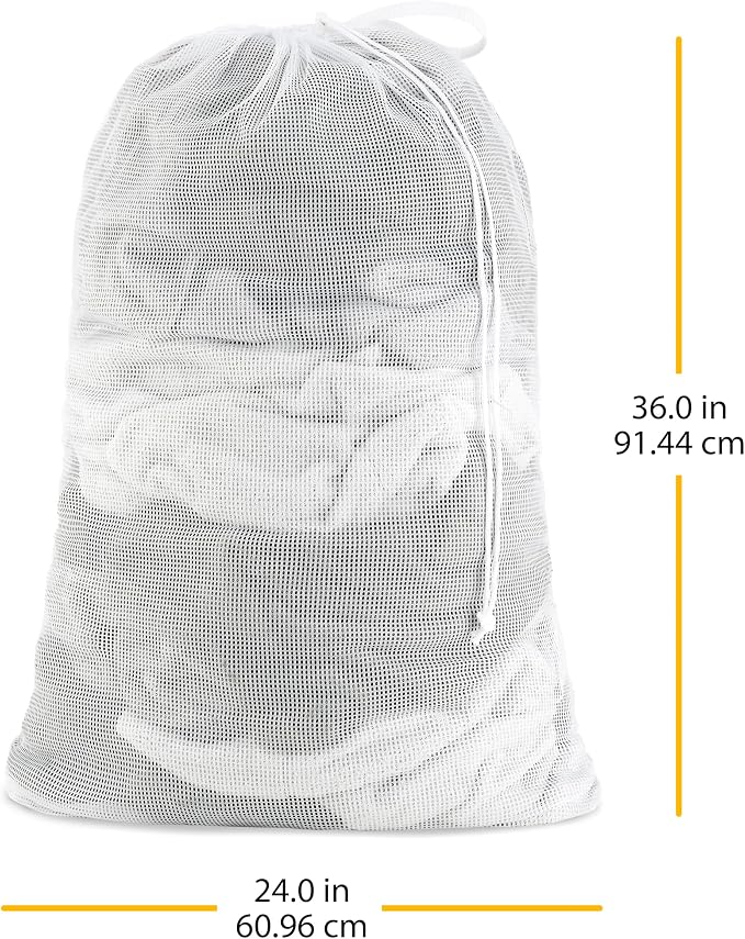 Whitmor Mesh Laundry Bag - White - Image 6