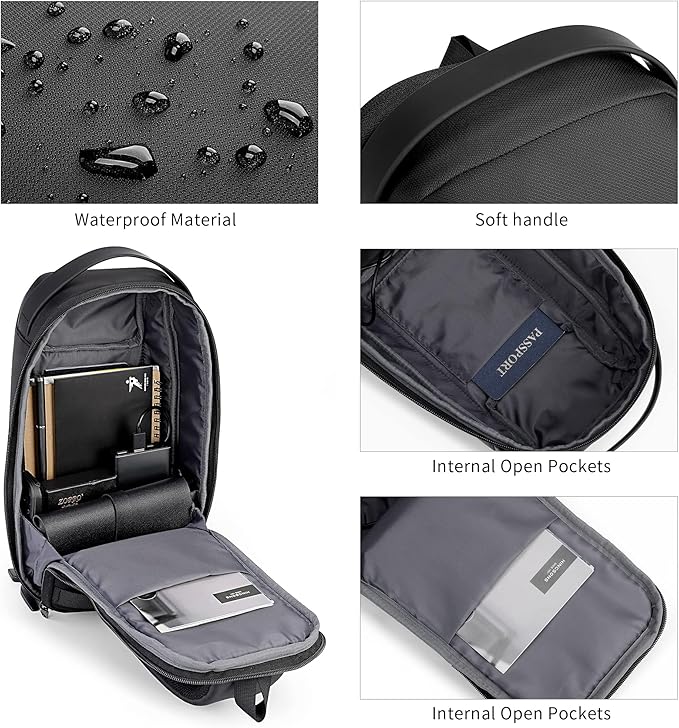 Kingsons Sling Crossbody Bag Anti-theft Chest Shoulder Backpack for Men Waterproof Minimalist Casual Daypack for Travel Gym - Image 3