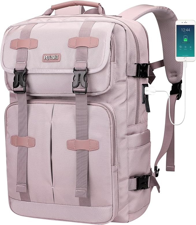 PIJUSHI Travel Backpack for Women, 3-In-1 Convertible Bag with Multi-Pocket | Carry On Luggage Duffle with 16" Laptop Compartment, Anti-Theft Back Pocket, USB Port for Daily, Airport by PIJUSHI
