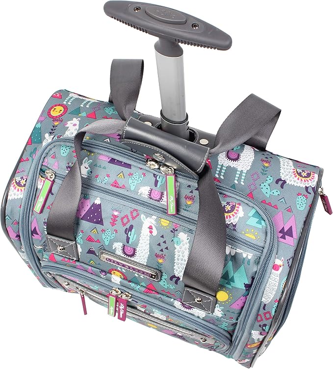 Lily Bloom Designer 15 Inch Carry On - Weekender Overnight Business Travel Luggage - Lightweight 2- Rolling Wheels Suitcase - Under Seat Rolling Bag for Women (One Size, Llama Mama) - Image 5