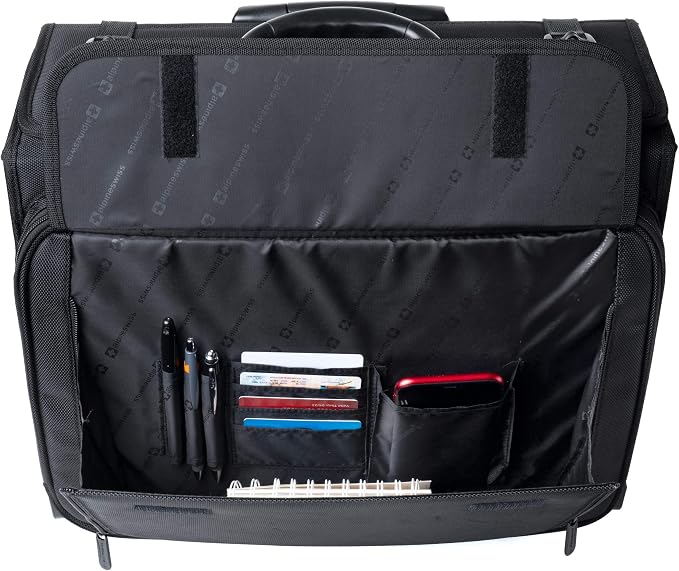 Alpine Swiss Rolling Briefcase | Laptop Bag For Men & Women | Hard Side Catalog Case on Wheels | Legal Size File Dividers | Lawyers Attache Case | Carry-On Overnight Business Travel Bag - Image 4