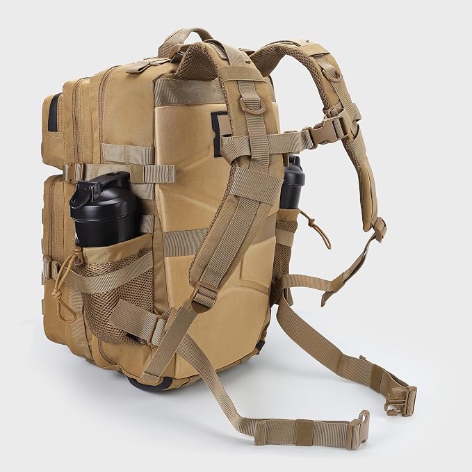 LHI Military Tactical Backpack for Men and Women 45L Army 3 Days Assault Pack Bag Large Rucksack with Shoe Compartment - Image 7