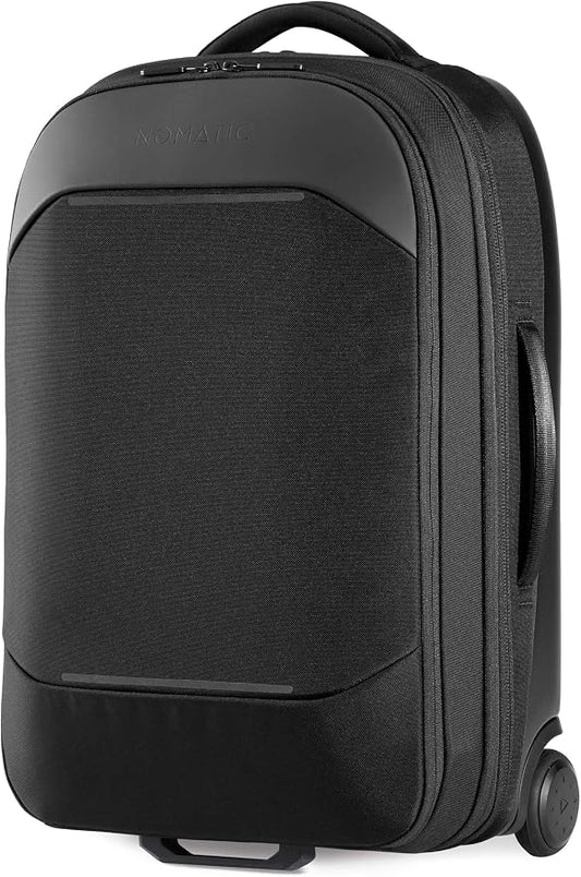 NOMATIC Navigator Carry-On 37L w/ 8L Built-In Expansion - Anti-Theft Carry-On for Airplane Travel - Premium Hardshell Roller Luggage, 17" Laptop Compartment, Black by Nomatic