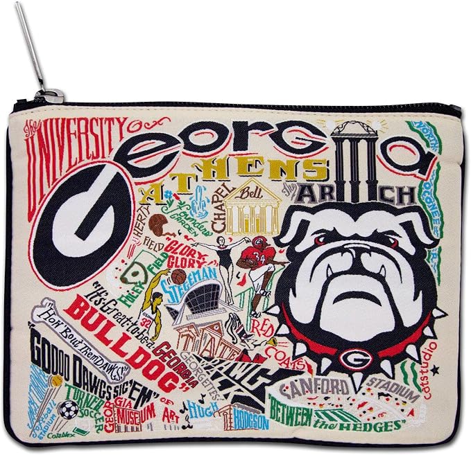 Catstudio Zipper Pouch, University of Georgia Travel Toiletry Bag, 5 x 7, Ideal Makeup Bag, Dog Treat Pouch, or Purse to Organize Supplies for UGA Grads & Alumi by catstudio
