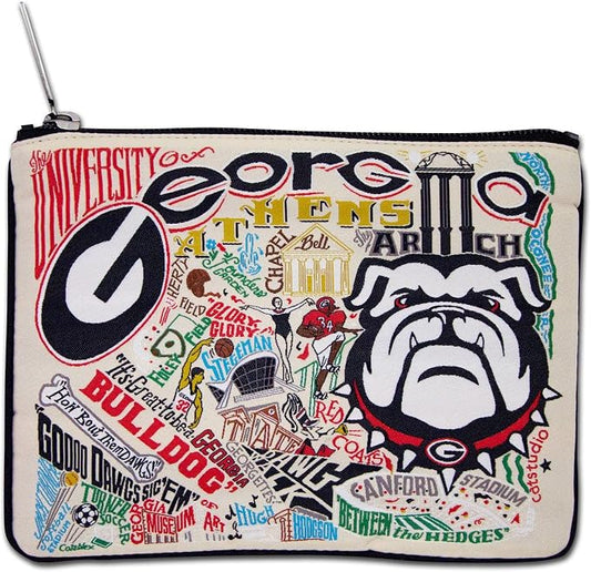 Catstudio Zipper Pouch, University of Georgia Travel Toiletry Bag, 5 x 7, Ideal Makeup Bag, Dog Treat Pouch, or Purse to Organize Supplies for UGA Grads & Alumi by catstudio