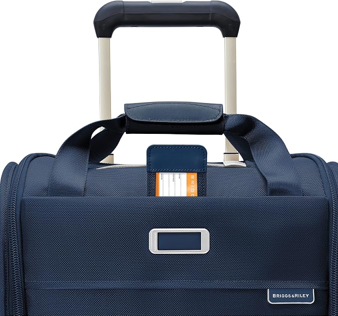 Briggs & Riley Cabin Spinner - Carry On Luggage for Travel, Suitcases with Wheels, Softside Rolling Bag for Men & Women, Fits Under Plane Seat, Interlocking Handle - Baseline Collection, Navy - Image 8