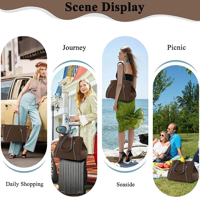 QOGiR Neoprene Multipurpose Beach Bag Tote with Inner Zipper Pocket … … … … - Image 7