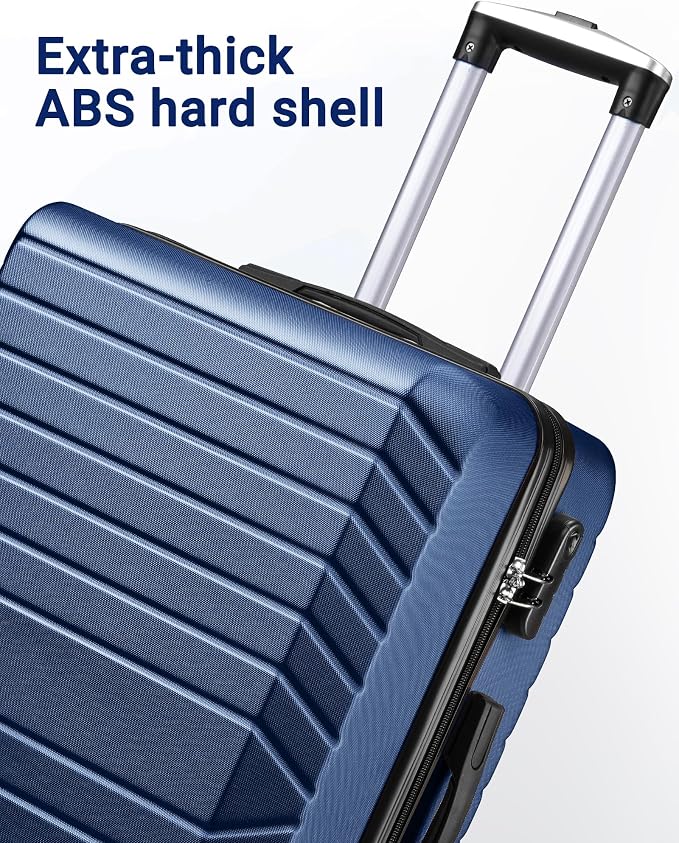 Suitour 11 Piece Travel Luggage Sets(32/28/24/20″), 4 Piece Hardshell Suitcase with Wheels, 20inch Carry on Luggage, 24inch 28inch 32inch Checked Luggage(Navy Blue) - Image 4