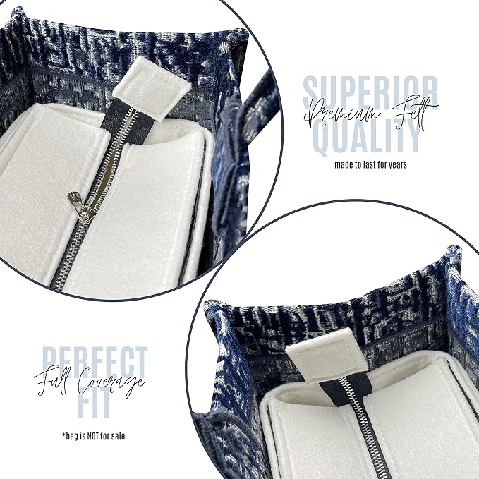 Divitize Premium Purse Organizer compatible with Book Mini/S/M/L Tote Bag Organizer — Perfect Fit, Durable Quality Felt, Full Coverage & No Bulky Effect, 24+ Shades (Sienna, For Mini Book Tote) - Image 5