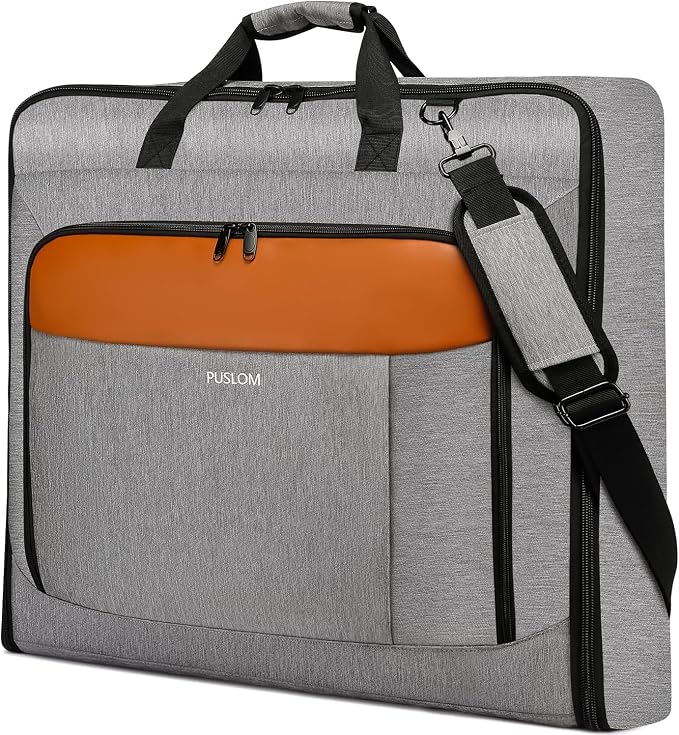 Garment Bag Travel Suit Bag Large 40-Inch Carry on Bag Up to 3 Suits,2 in 1 Hanging Luggage Bags, Fits 15.6Inch Laptop by PUSLOM