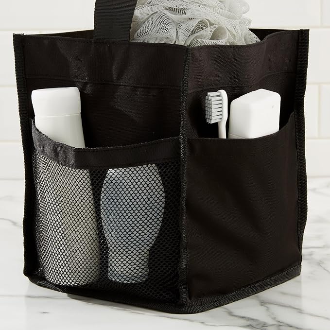 Personalization Universe Write Your Own Personalized Embroidered Shower Caddy with Handle and Pockets - College Dorm Room Essentials and Gifts for Men and Women - Multiple Thread Colors and Fonts - Image 8