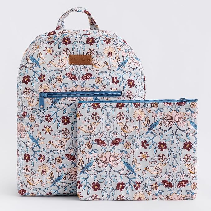 Maison d' Hermine Backpack for Women Men Cotton Shoulder Multipurpose Rucksack with Small Pouch Lightweight Multi Pocket Bag for Travel Work Beach Perfect for Spring Summer (Morris Play) - Image 9