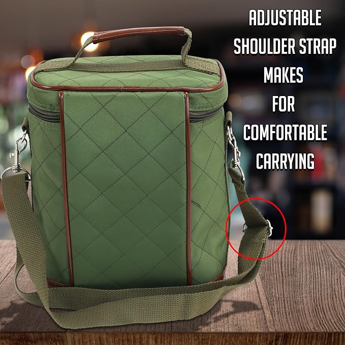 Primeware 6 Pack Bottle Beer Bag Extra Thick Insulation Keeps Drinks Cold Multi-Use for Water, Beer, Coffee or Any Other Beverage, BYOB & Barbecues (Olive) - Image 4