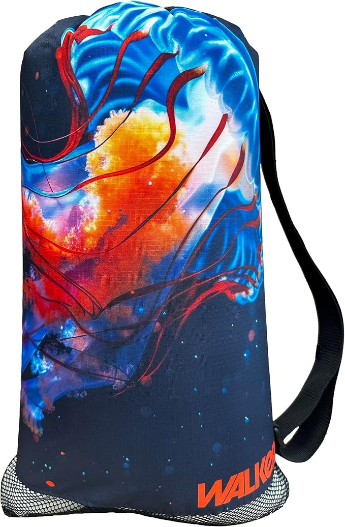 Walker Beach Mesh Net Travel Boat Bag for Snorkeling, Dive, and Swim Gear – USA Made, Nebula Jelly - Image 3