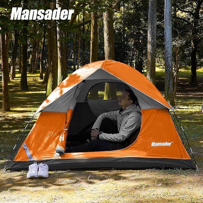 Camping Tent, Waterproof 2/3/4 Person Tents for Camping, Lightweight Easy Set Up Outdoor Hiking Tent Backpacking Tent with Carry Bag, Backpack Tent Suit for Family Beach Hiking Travel - Image 3