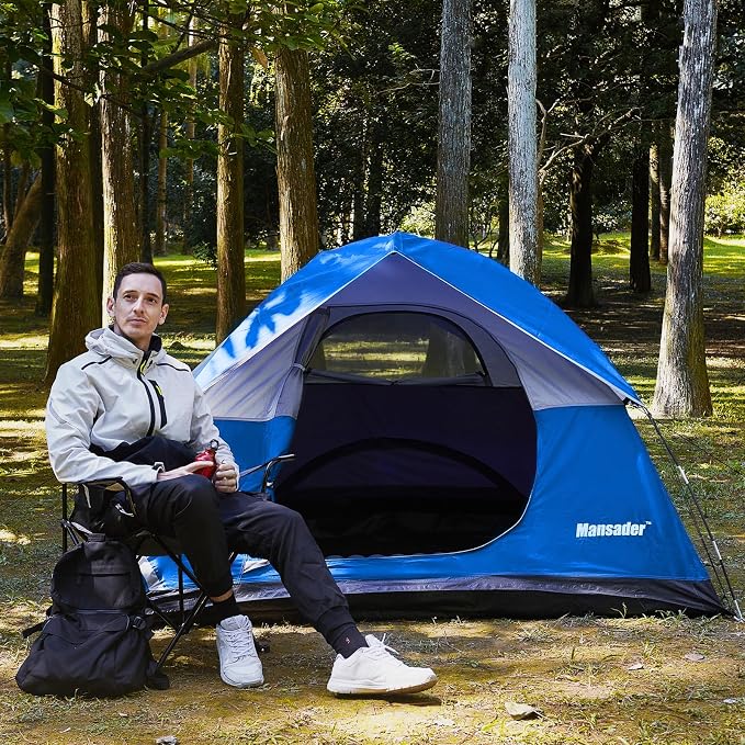Camping Tent, Waterproof 2/3/4 Person Tents for Camping, Lightweight Easy Set Up Outdoor Hiking Tent Backpacking Tent with Carry Bag, Backpack Tent Suit for Family Beach Hiking Travel - Image 2